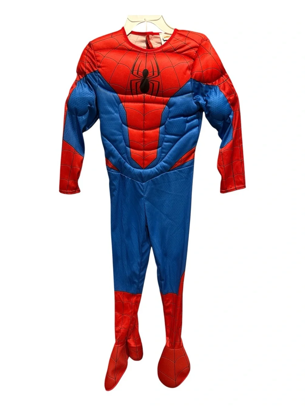Marvel Boys' Avengers Spider-Man Padded Jumpsuit Costume w Fabric Mask Size M(8) - Picture 2 of 5